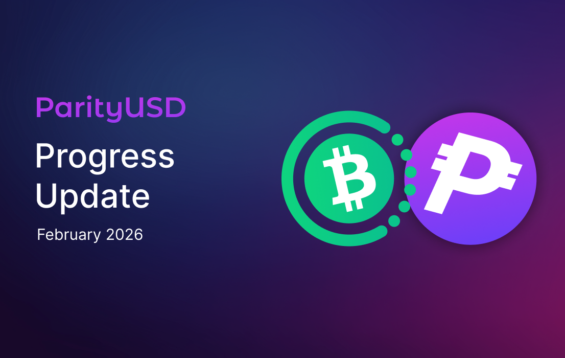 ParityUSD Progress Update